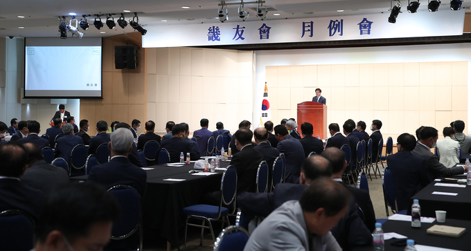 26일 오전 경기도경제과학진흥원 광교홀에서 8월 기우회 월례회가 진행됐다. (사진=경기도 제공)