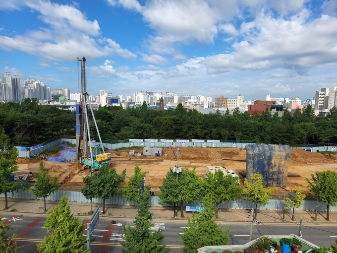 남동구 간석지구 우수저류시설 설치 공사현장. ( 사진 = 남동구 제공 )