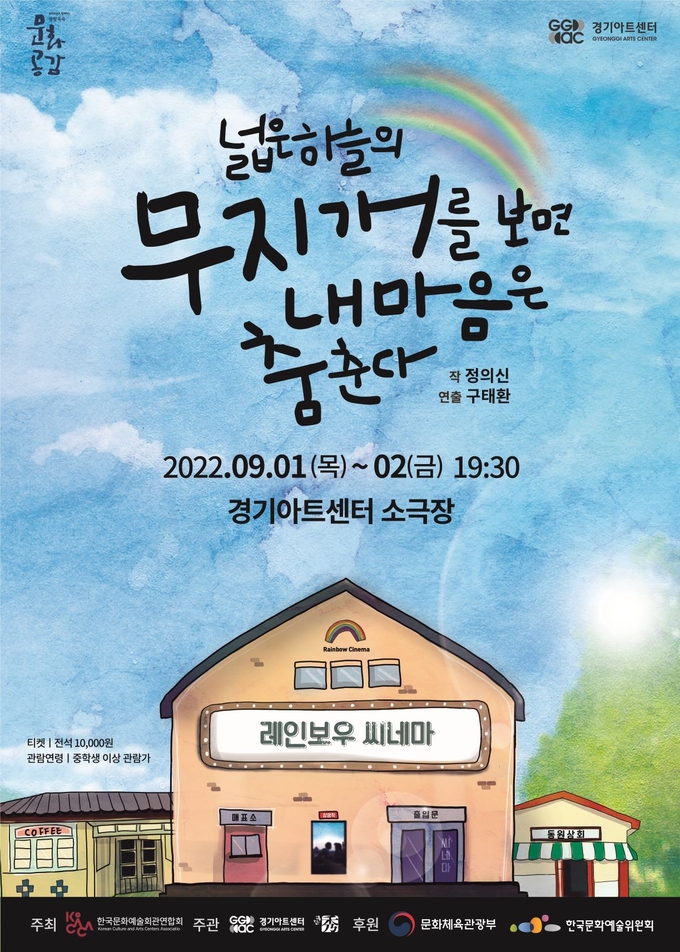 연극 '넓은 하늘의 무지개를 보면 내 마음은 춤춘다' 포스터. (사진=경기아트센터 제공)