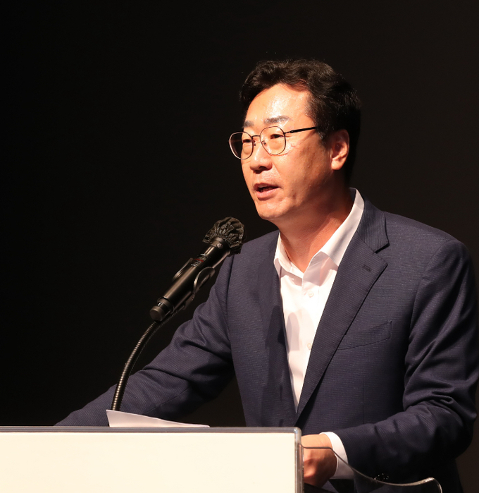정명근 화성시장이 수원군공항 화성이전반대 범시민대책위원회 결의대회 참석해 군공항 이전에 반대 의사를 분명히 밝혔다.(사진=화성시 제공 )