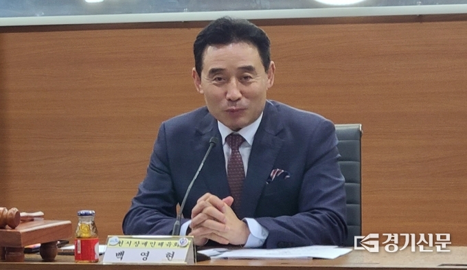 백영현 포천시장이 인사말을 하고 있다. (사진=문석완 기자0