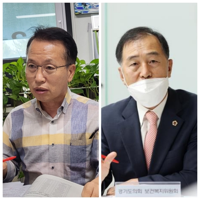 경기도의회 정승현(안산4) 더불어민주당 의원-이제영(성남8) 국민의힘 의원. (사진=김혜진 기자/경기도의회)