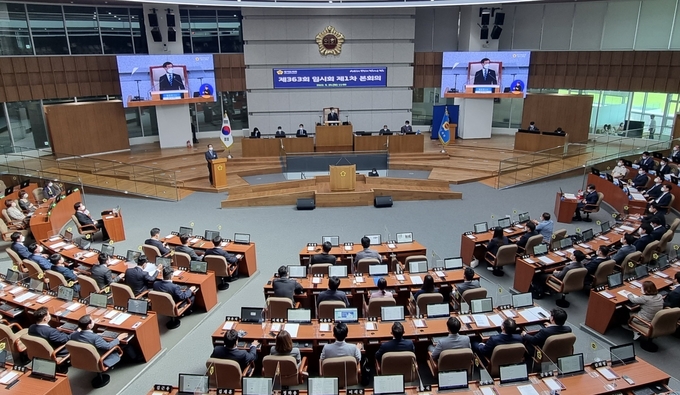 경기도의회가 20일 제363회 임시회를 개회, 1차 본회의를 시작했다. (사진=허수빈 기자)