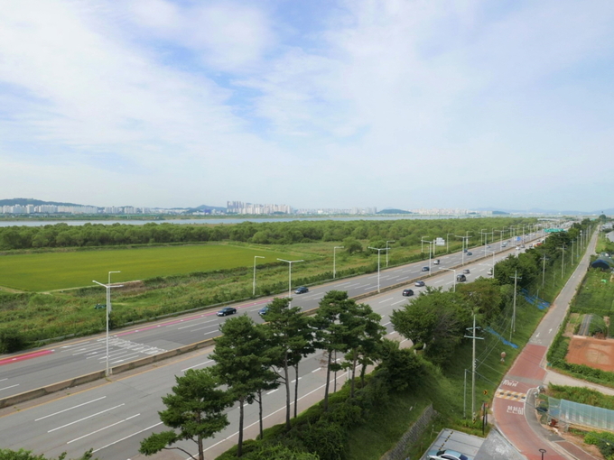 전망대에서 바라본 장항습지.(사진=고양시 제공)