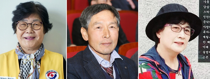 왼쪽부터 애향봉사장 이순남, 향토발전장 이건식, 문화예술장 전순선.(사진=동두천시 제공)