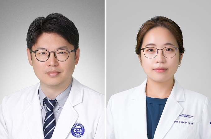 암센터 전홍재·천재경 교수. (사진=분당 차병원 제공)