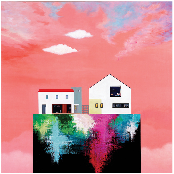 'Home#5', 91×91㎝, 캔버스에아크릴, 2018. (사진=수호갤러리 제공)