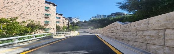 쌍령동 최촌말(소로2-90호선) 도로개설공사(2구간) 준공된 도로 모습.(사진=광주시 제공)