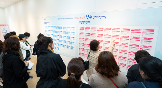 대면행사로 진행된 지난 2019년 연수구 일자리 한마당 채용박람회. ( 사진 = 연수구 제공 )