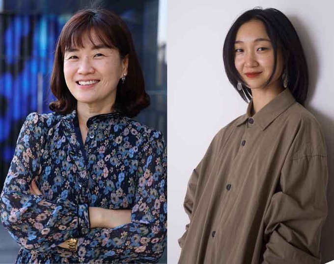 왼쪽부터 작가 은유와 이슬아. (사진=출판도시문화재단 제공)