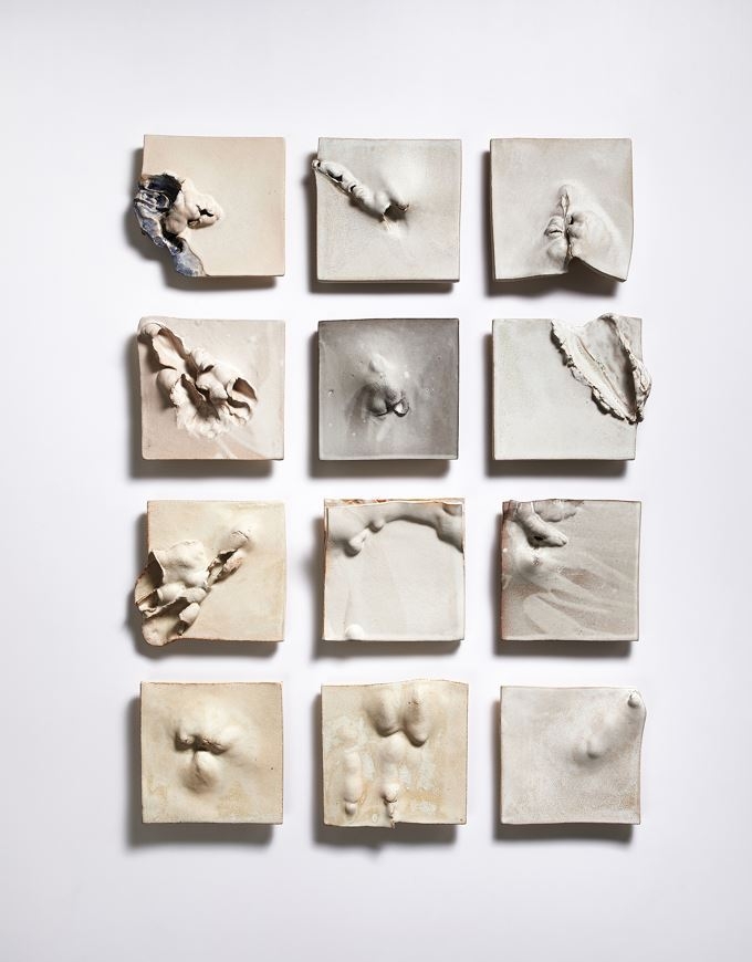 박지원, dig in the ground_new rhythm, 각 20x20㎝, ceramic, 2022. (사진=영은미술관 제공)