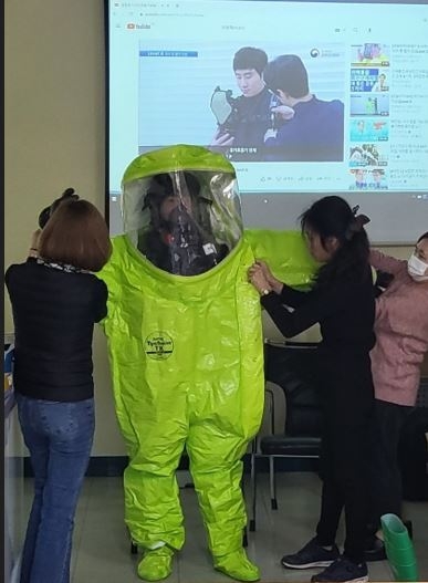 광명시보건소는 지난 18일 보건소 중회의실에서 생물테러 모의훈련을 실시했다.(사진=광명시 제공)