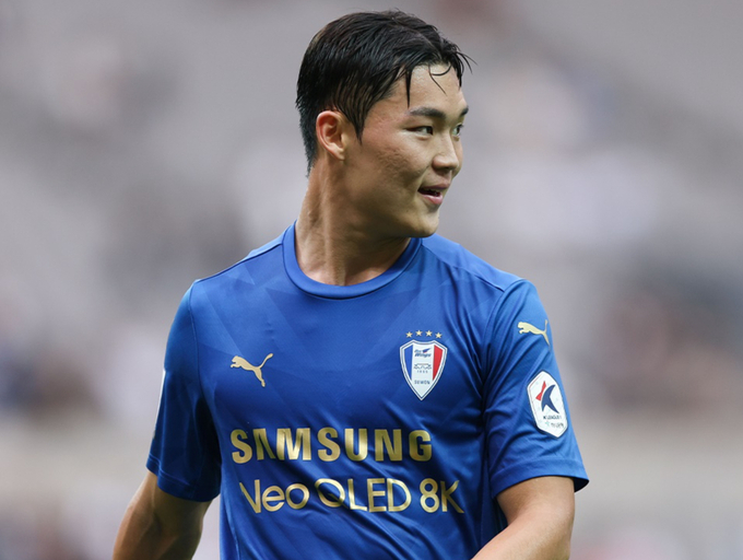 프로축구 K리그1 수원 삼성의 오현규가 2022 카타르 월드컵에 출전하는 축구 국가대표팀의 마지막 훈련에 합류했다. 사진은 오현규의 모습. (사진=한국프로축구연맹 제공)