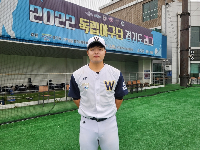 가평웨일스 독립야구단 이정재 외야수.(사진=가평군 제공)