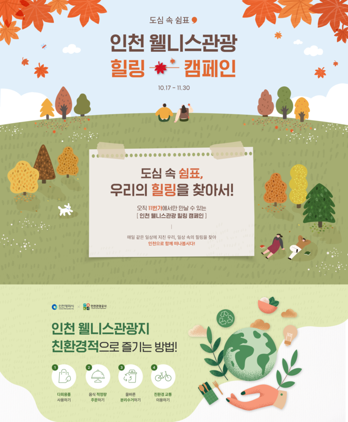 인천 웰니스관광 힐링 캠페인 광고지. ( 사진 = 인천관광공사 제공 )