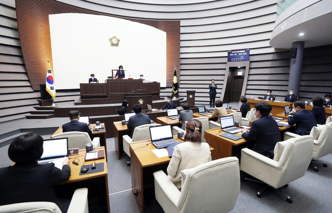 광주시의회는 제297회 임시회 제2차 본회의가 7일간의 일정으로 마무리 됐다.(사진=광주시의회 제공)