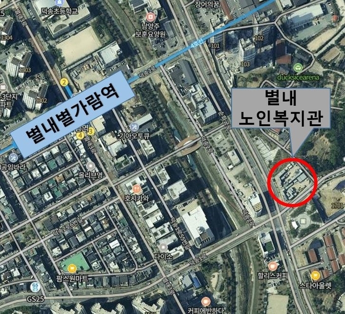 2025년 7월 개관 예정인 별내노인복지관 위치도 (사진=남양주시 제공)