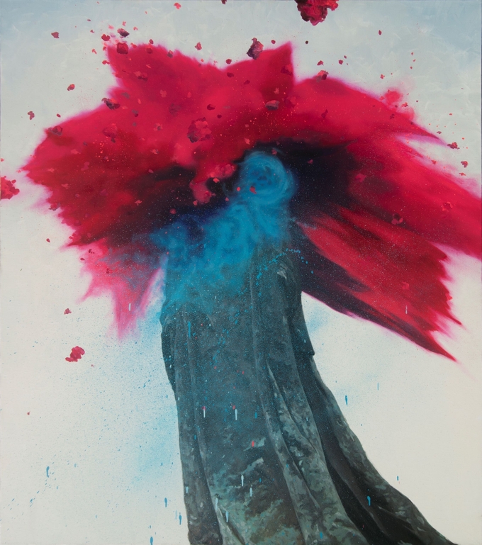 서지원, Explosion, 170x150cm, 린넨에 유화, 2016. (사진=경기문화재단 제공)