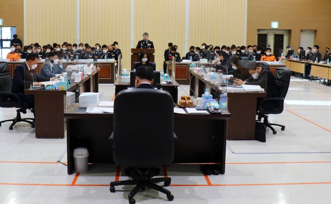 오산소방서는 경기도의회 안전행정위원회가 주관 하는 2022년 행정사무감사에서 소방업무 전반에 관한 행정사무감사 실시했다.(사진=오산소방서 제공)