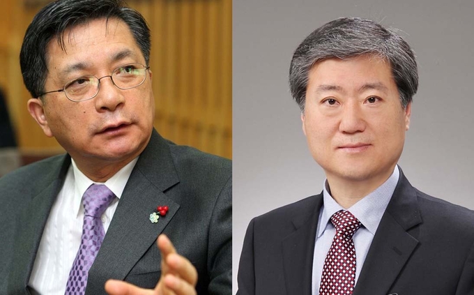 이한준 전 경기도시공사 사장(왼쪽)과 박무익 전 행정중심복합도시건설청장(오른쪽). (사진=연합뉴스)