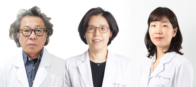 (왼쪽부터) 고려대안산병원 의생명연구센터 신철 연구교수, 내분비내과 김난희 교수·유지희 교수. (사진=고려대안산병원 제공)