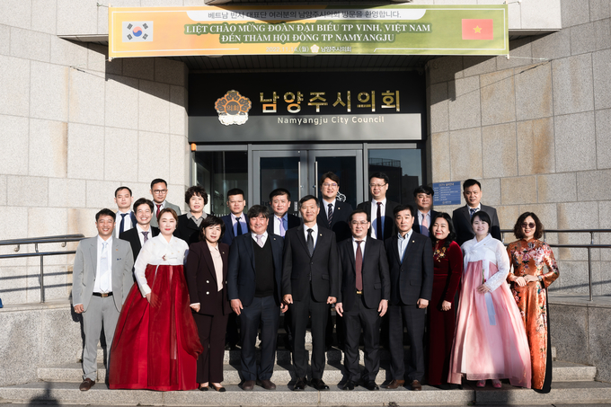 베트남 빈시 대표단이 남양주시의회를 방문했다.(사진=남양주시의회 제공)