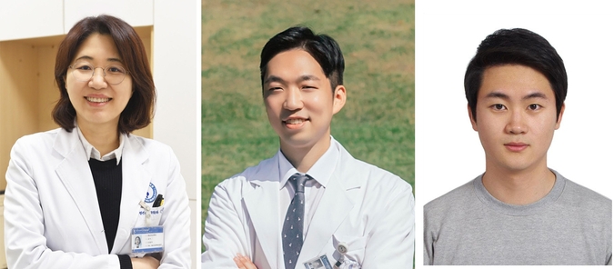 (왼쪽부터)아주대병원 신윤미 교수, 이동윤 전문의, 박지명 연구원. (사진=아주대병원 제공)