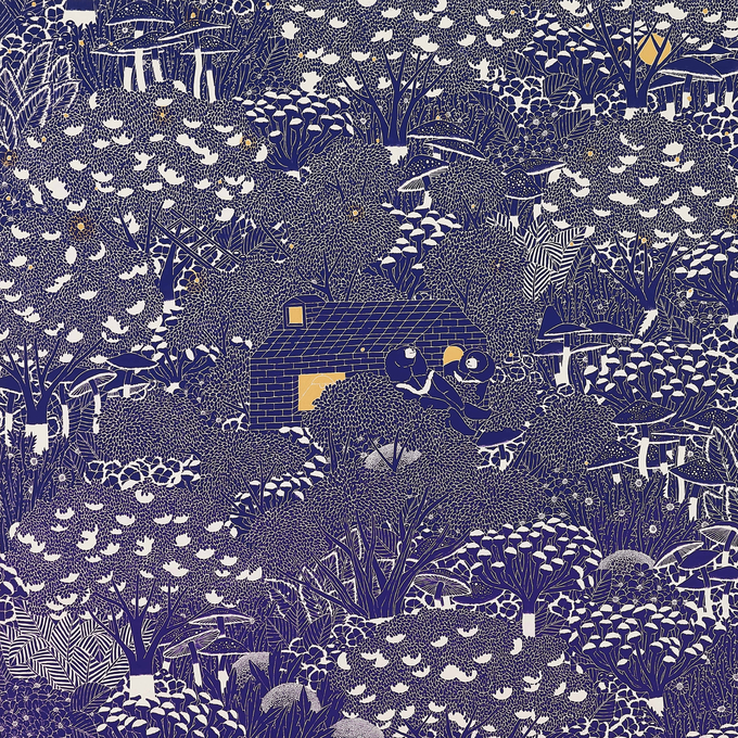 최지현, 좋은 밤, 72.7×72.7㎝, 장지위에 채색, 2022. (사진=수호갤러리 제공)