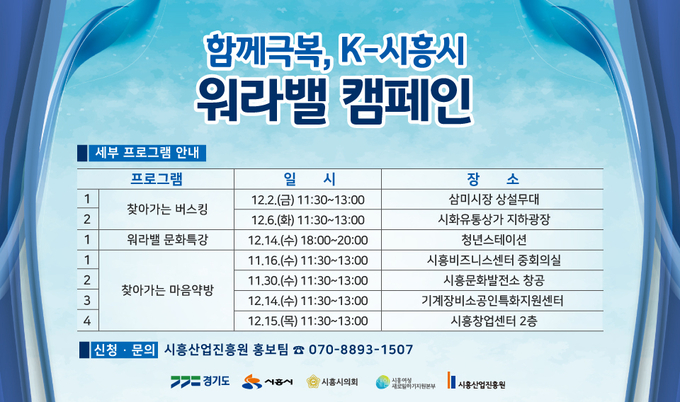 시흥산업진흥원, "함께극복, K-시흥시"워라밸 캠페인 개최 포스터.(사진=시흥산업진흥원 제공)