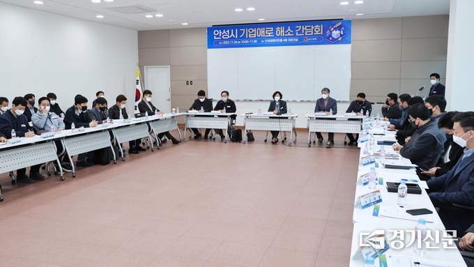 안성시 기업애로 해소 간담회 모습(사진=안성시 제공)