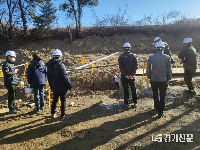 양주시가 장흥 하수처리장 증설사업 안전 점검을 실시했다. (사진=양주시 제공)