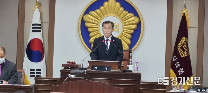서과석 의장이 개회사를 하고 있다. (사진=문석완 기자)