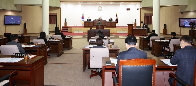 제265회 정례회 제1차 본회의 장면.(사진=군포시의회 제공)