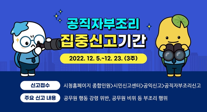 시흥시, 신뢰받는 공직문화 조성 위해 ‘공직자 부조리 집중 신고기간’ 운영 포스터.(사진=시흥시 제공)
