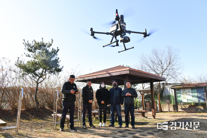 드론 전문도시로 성장중인 양주시가 ‘산불 드론감시단’ 을 조직하고 산불 예방활동에 돌입한다. (사진=양주시 제공)