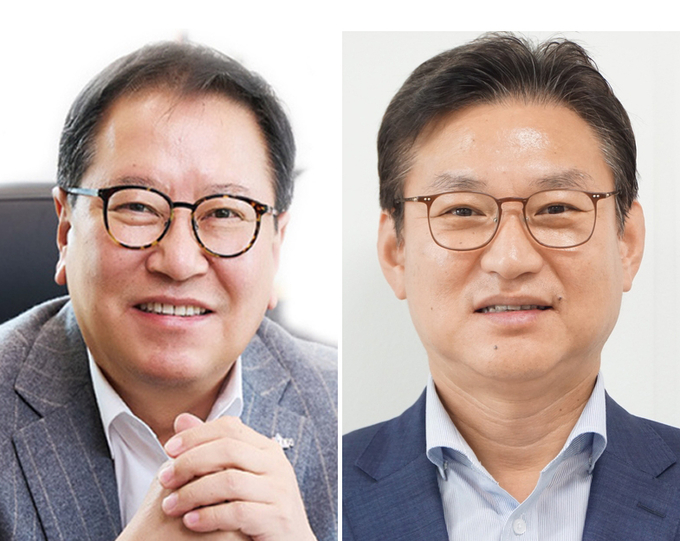 사진 왼쪽부터 고정용 아이젠파마코리아 대표,, 장세현 동극건업 대표.(사진=단국대 제공)