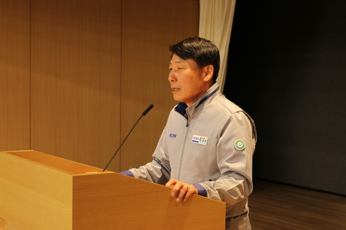 박성주 본부장이 취임 인사말을 건내고 있다. (사진=분당발전본부 제공)