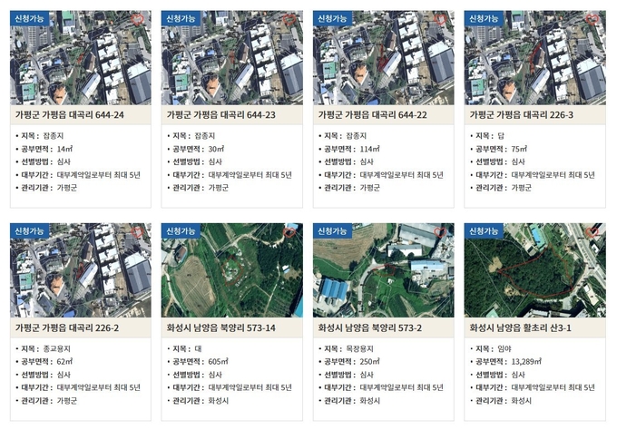온라인 공유재산 대부시스템. (사진=경기도 제공)