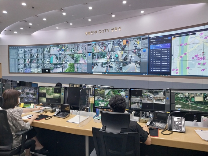 생활안전 CCTV 상황실 모습. (사진=성남시 제공)
