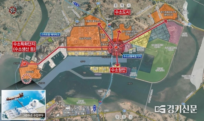 평택시는 오는 2026년까지 총 470억 원을 투입해 평택항 일원을 '수소도시'로 조성할 방침이라고 밝혔다.(사진=평택시 제공)