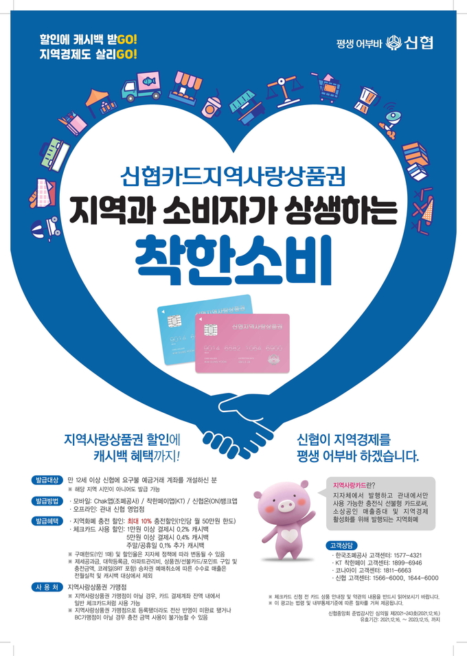 신협 카드형 지역사랑상품권 포스터. (사진=신협중앙회 제공)