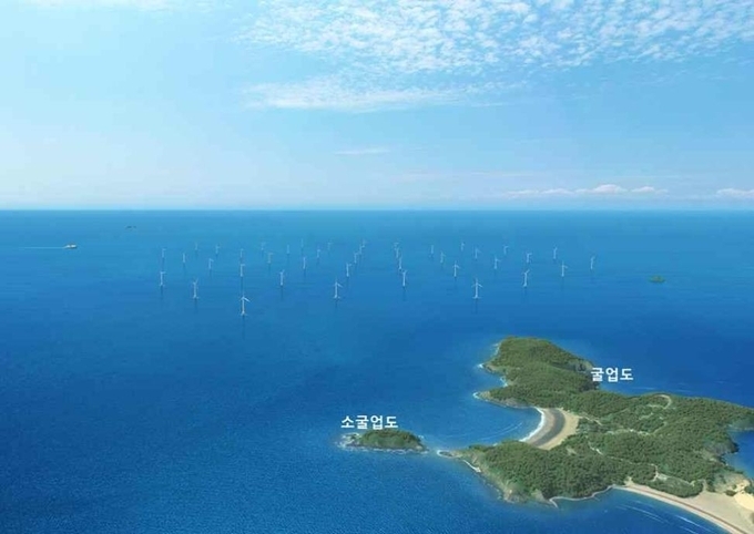 덕적 해상풍력발전사업 조감도. ( 사진 = 한국남동발전 제공 )
