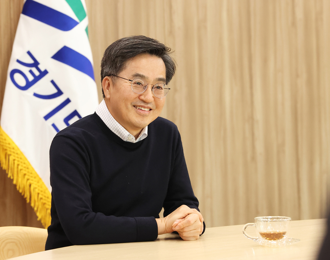 김동연 경기도지사는 지난달 28일 경기도청 기자단과 신년 인터뷰를 진행했다. (사진=경기도 제공)