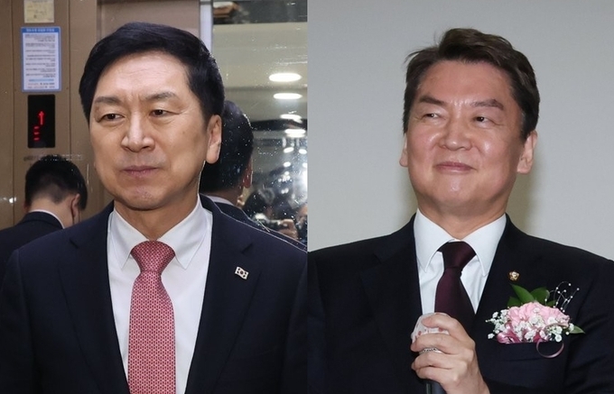 국민의힘 3·8 전당대회 당권 주자인 김기현 의원(왼쪽)과 안철수 의원. (사진=연합뉴스)