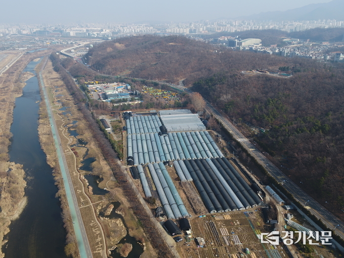 탄천변 성남수질복원센터 이전 부지. (사진=성남시 제공)