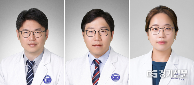 (사진 왼쪽부터)혈액종양내과 전홍재∙김찬∙천재경 교수. (사진=분당 차병원 제공)
