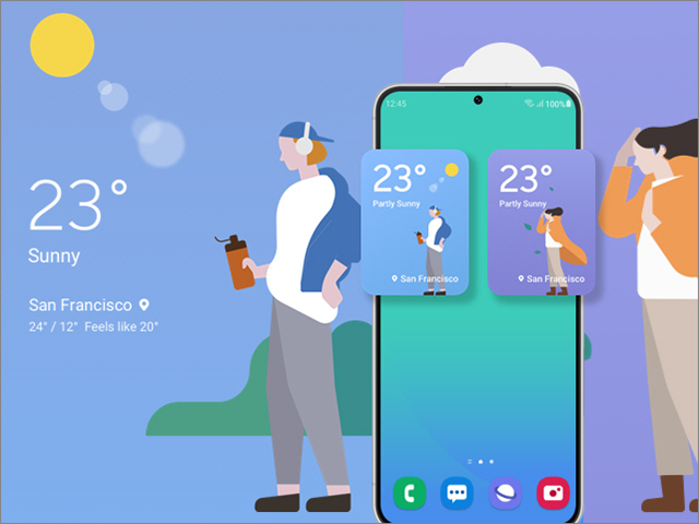 삼성전자 갤럭시 OS One UI 5.1의 '날씨 위젯'' (사진=삼성전자)