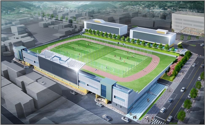 이천시 공설운동장 주차전용건축물 조감도. (시진=이천시 제공)