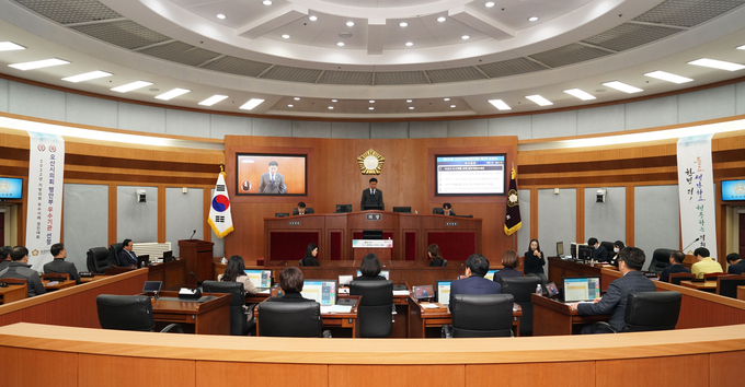 오산시의회, 제274회 임시회 폐회 모습(사진=오산시 의회 제공)