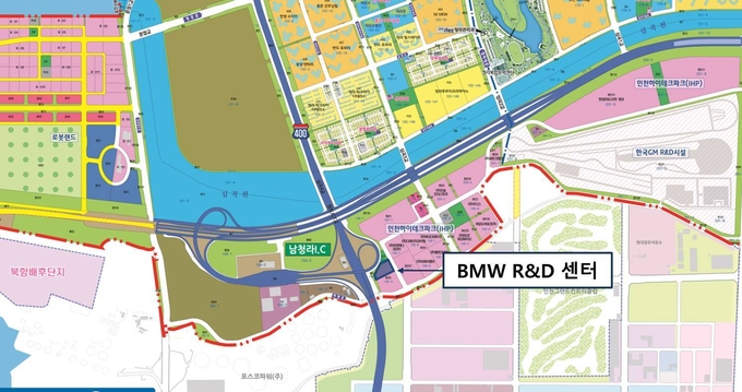 청라 IHP 부지 내 BMW R&D 센터 예정지. ( 사진 = 인천시 제공 )
